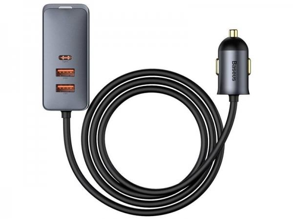 هاب شارژر و شارژر فندکی سریع بیسوس Baseus Share Together Fast Car Charger 120W CCBT-B0G